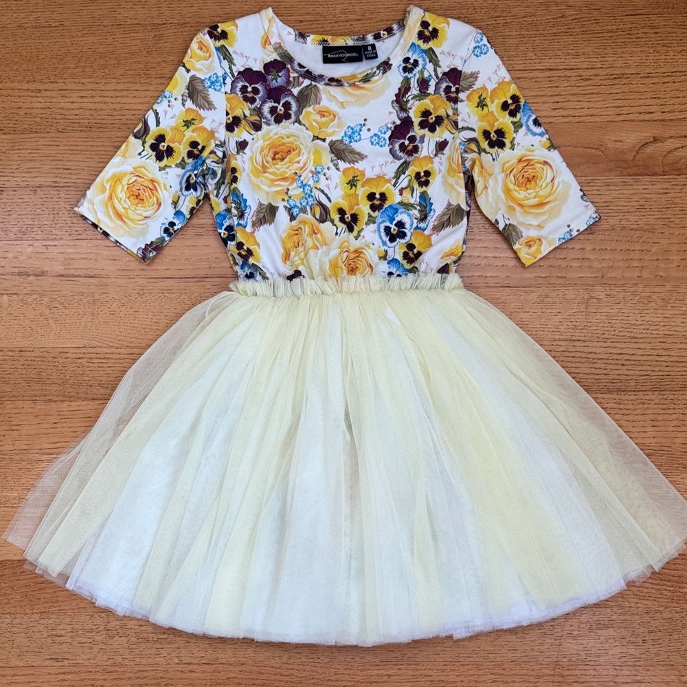Yellow Pansy Circus Dress by Rock Kid (Baby)